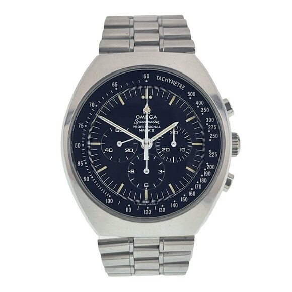 Omega Speedmaster Mark II Steel Black Dial 42mm Manual Wind Mens Watch 145.014 - Picture 1 of 8